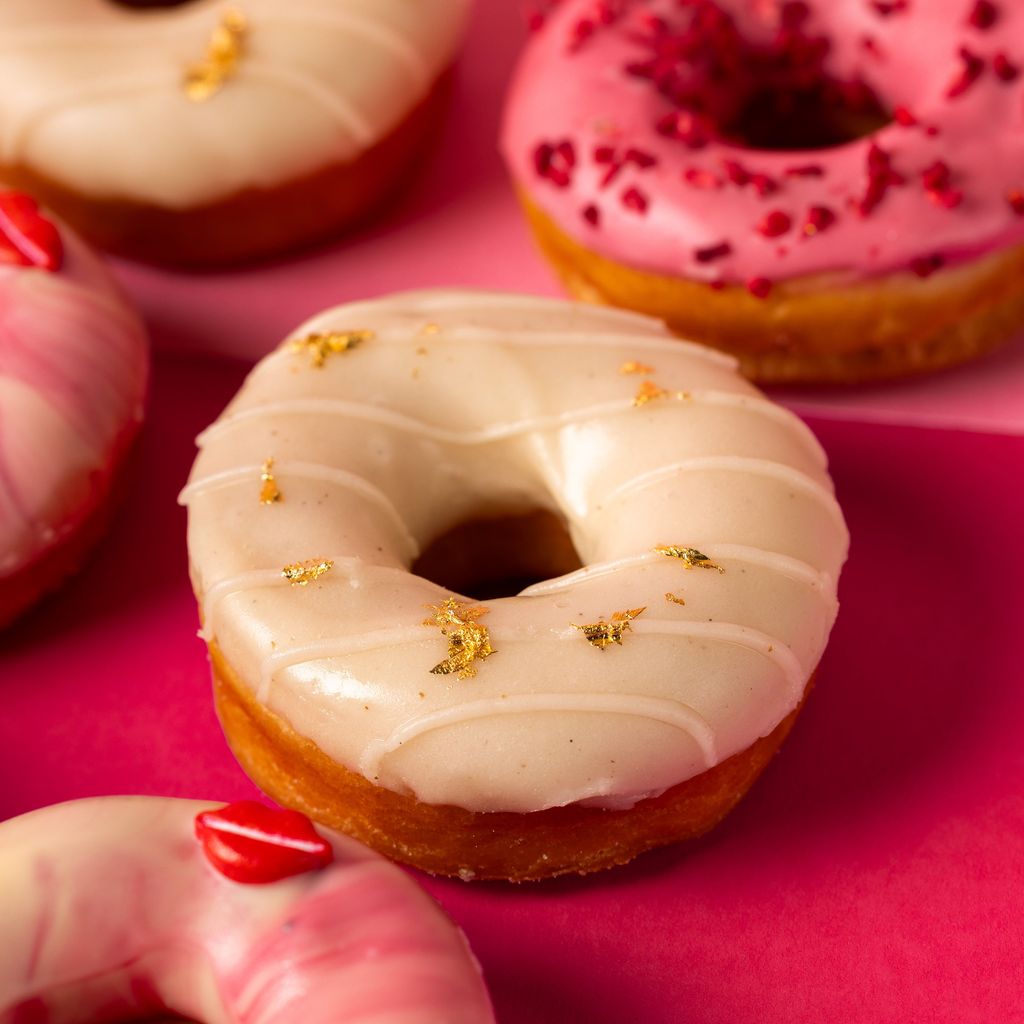 Caja de regalo de mini-donut "Pink Party" (vegano)