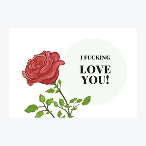 Card "I F ****** Love You!"