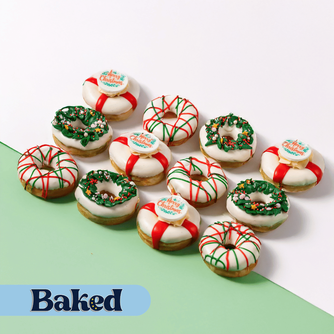 "Glutenfriendly Christmas" mini doughnut gift box