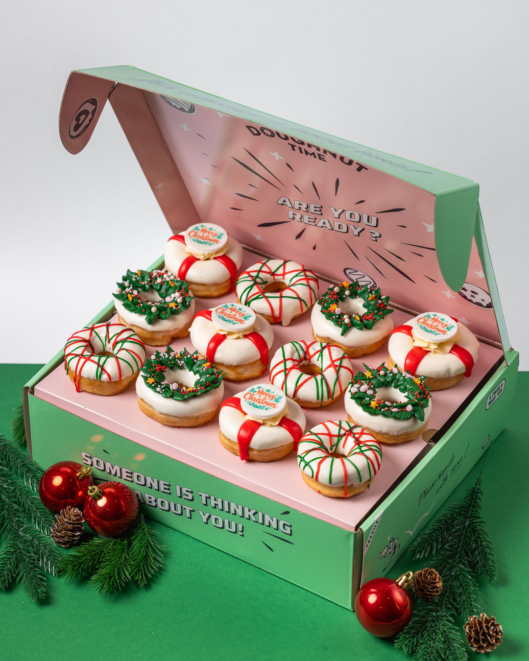 Glutenarme Weihnachten Mini-Donut Geschenkbox