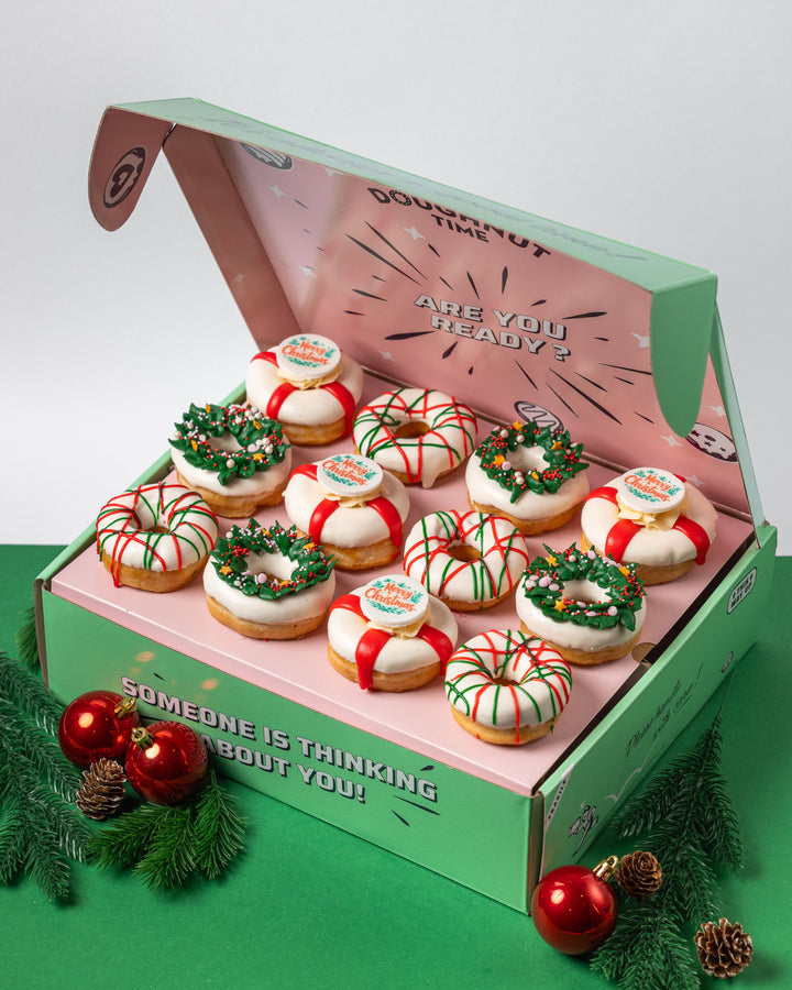 Glutenarme Weihnachten Mini-Donut Geschenkbox