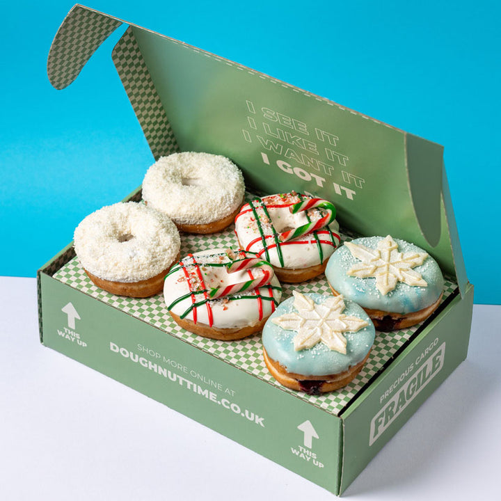 "Noël végétalien" boîte cadeau de donuts (VG)
