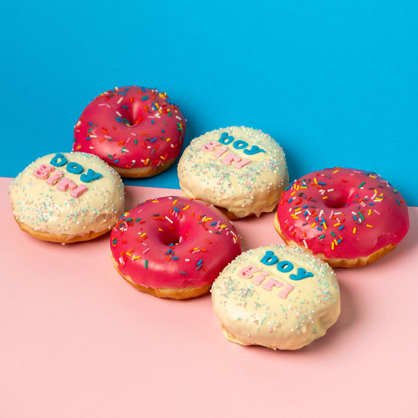 Gender Reveal Donut boîte cadeau (vegan)