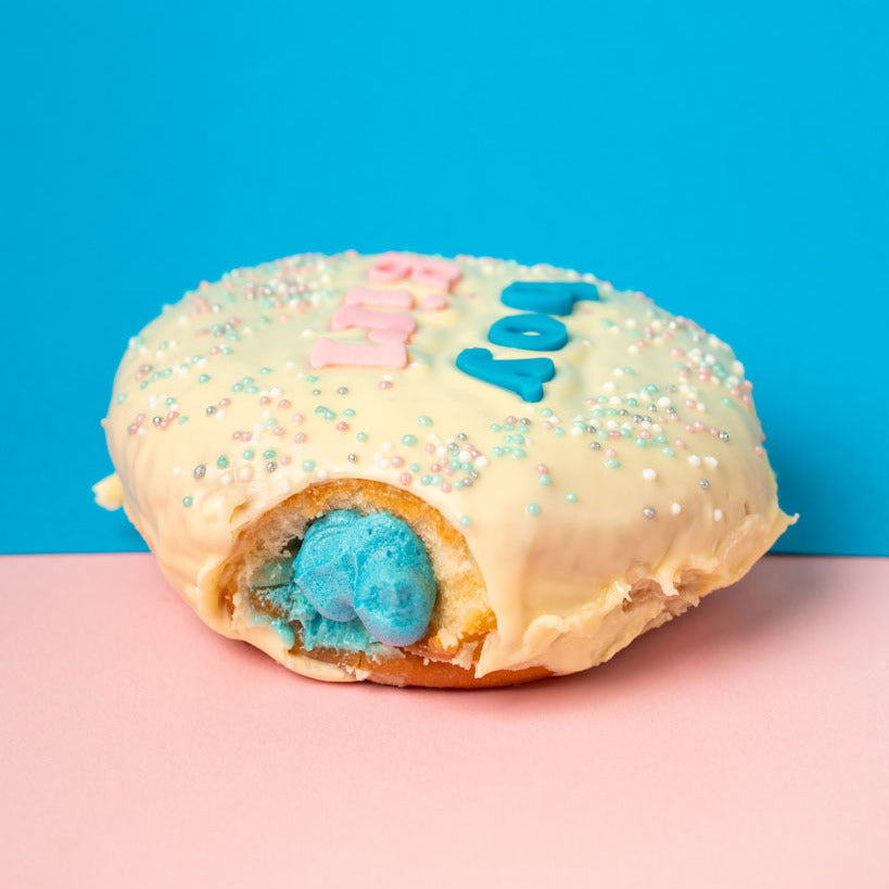 Gender Reveal Donut boîte cadeau (vegan)