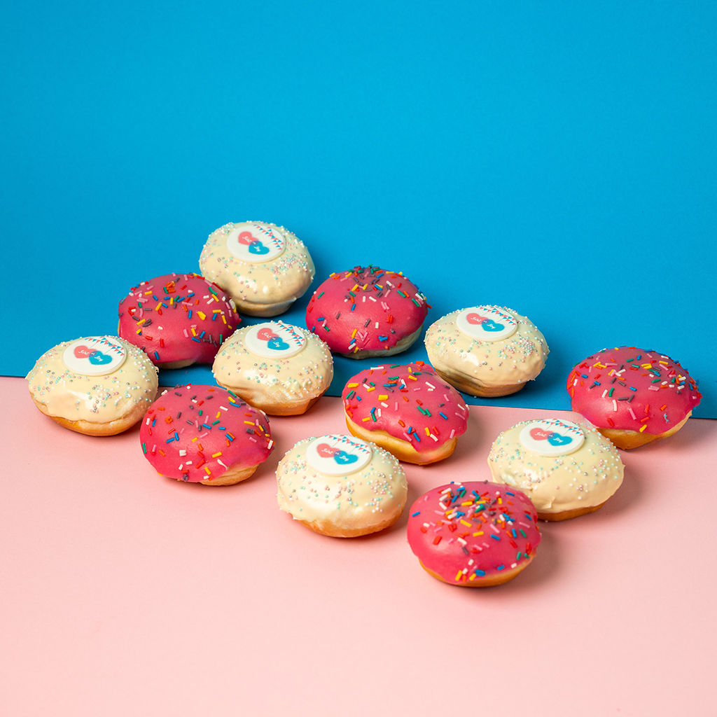 Gender Reveal Mini Doughnut Gift Box (vegan)