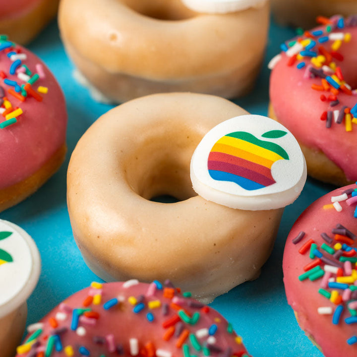 Custom Brandbox XL - 60 mini donuts with logo and company colors