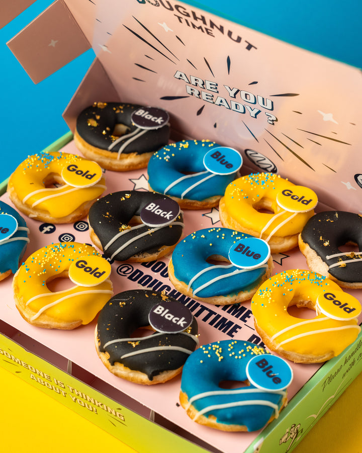 Custom brandbox - 24 vegan mini doughnuts with logo