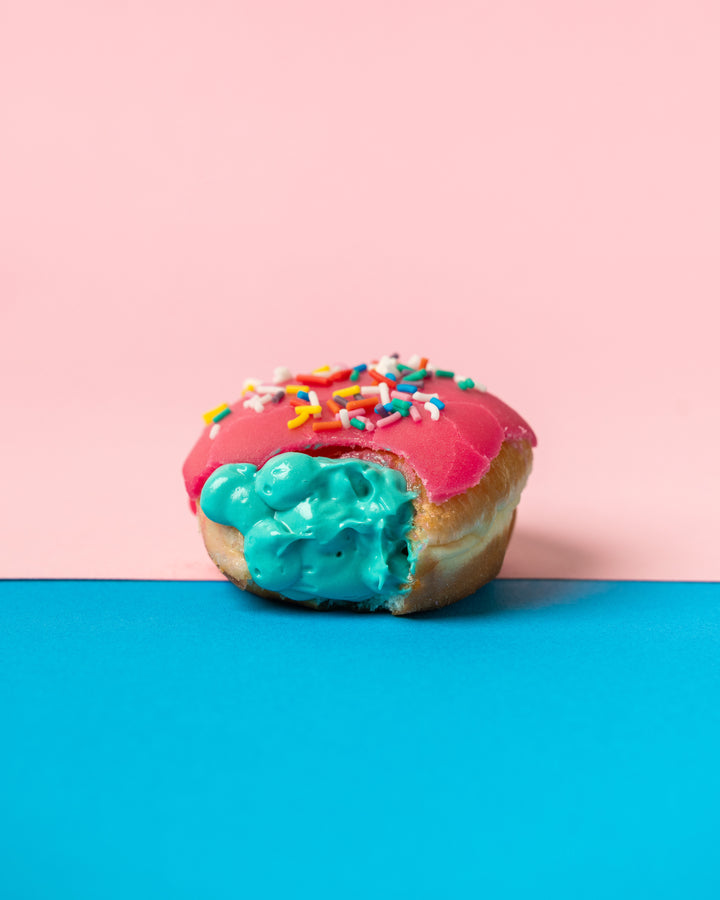 Gender Reveal Mini-Donut Geschenkbox (vegan)