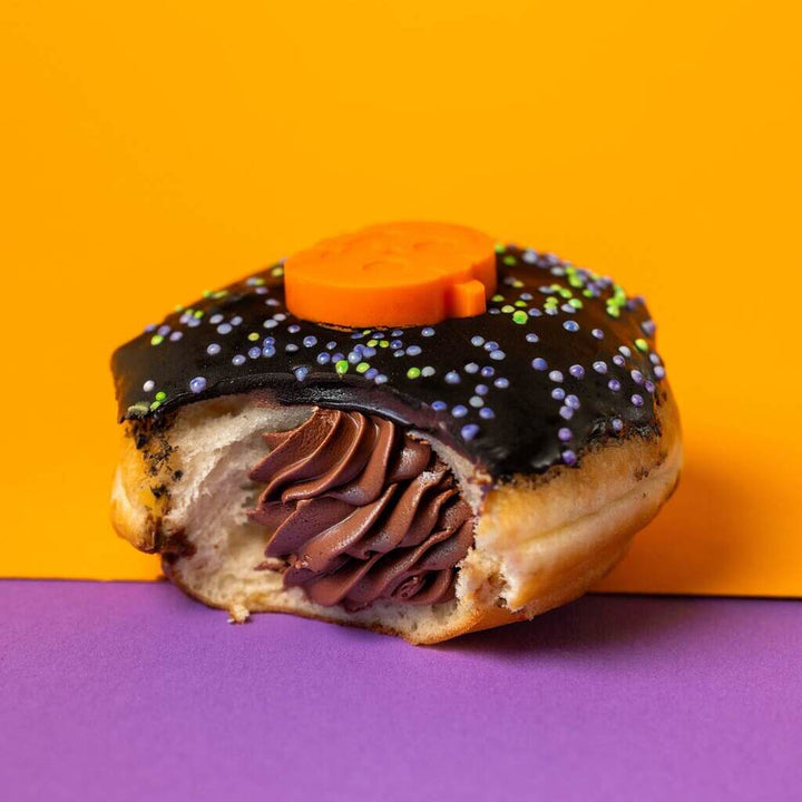 Halloween Office Box XL – 60 mini doughnuts with logo (VG)