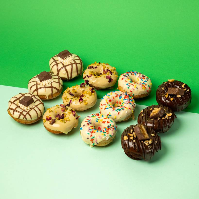 "Choccy Squad" glutenarme Mini Kuchen-Donut Geschenkbox