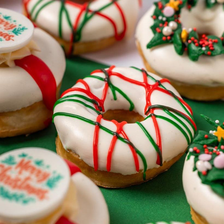 "Vegan Christmas" mini doughnut gift box