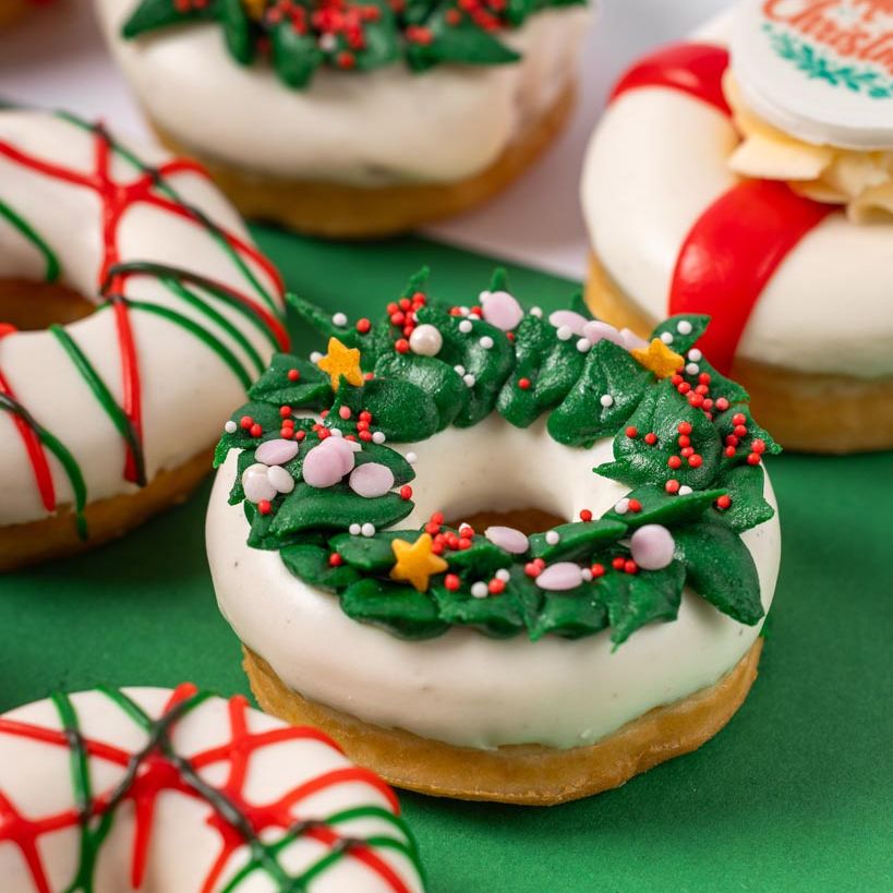 "Vegan Christmas" mini doughnut gift box