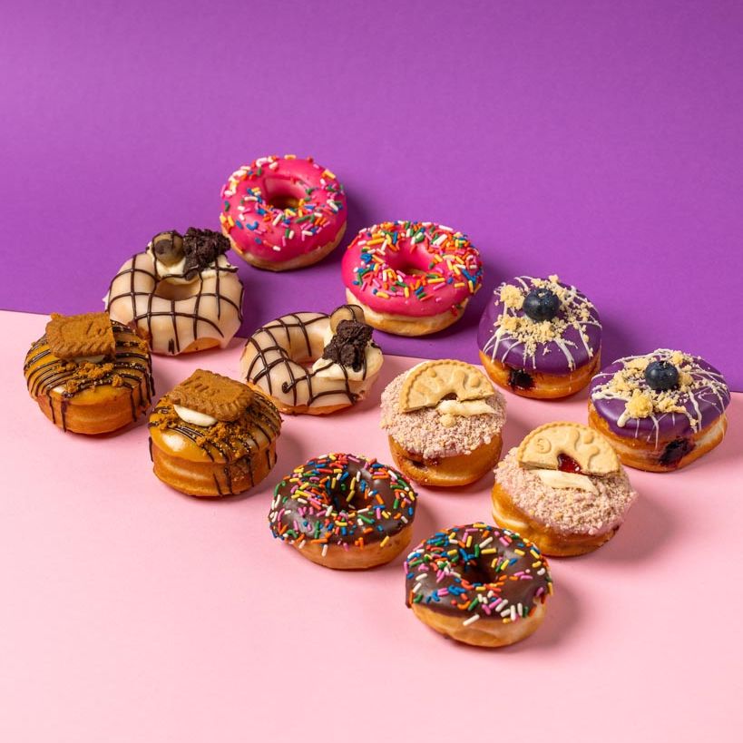 "Selección vegana" Caja de regalo de mini donuts (VG)