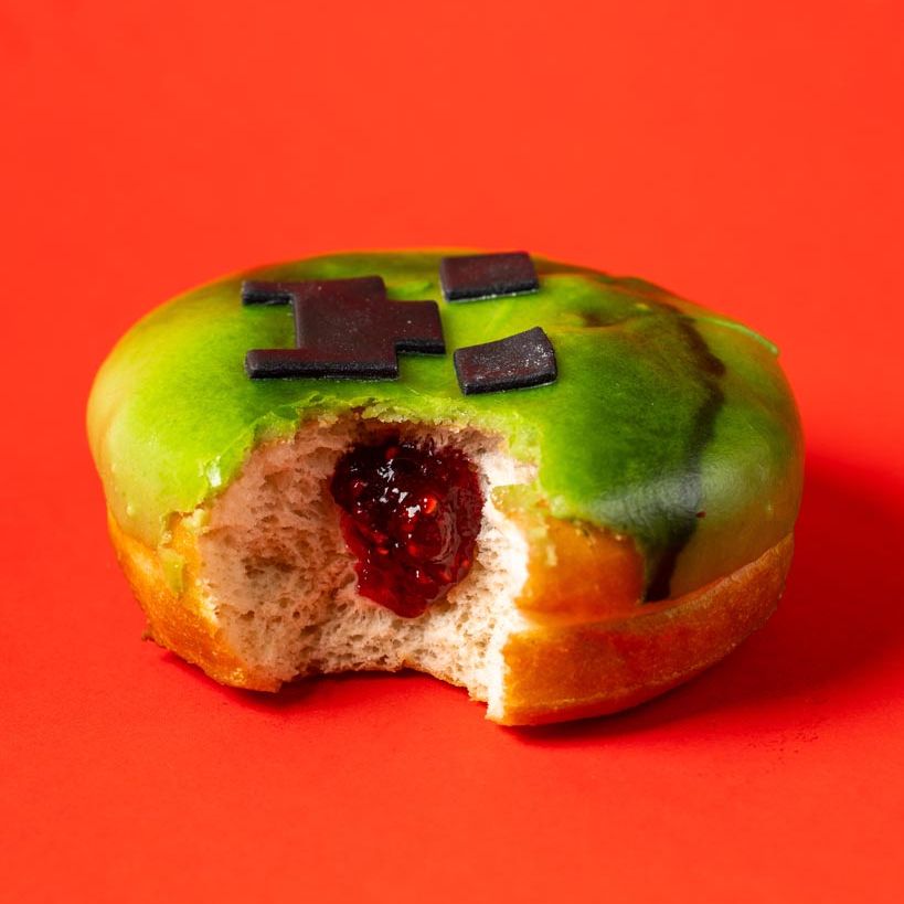 Caja regalo donut "Especial Minecraft" (vegano)