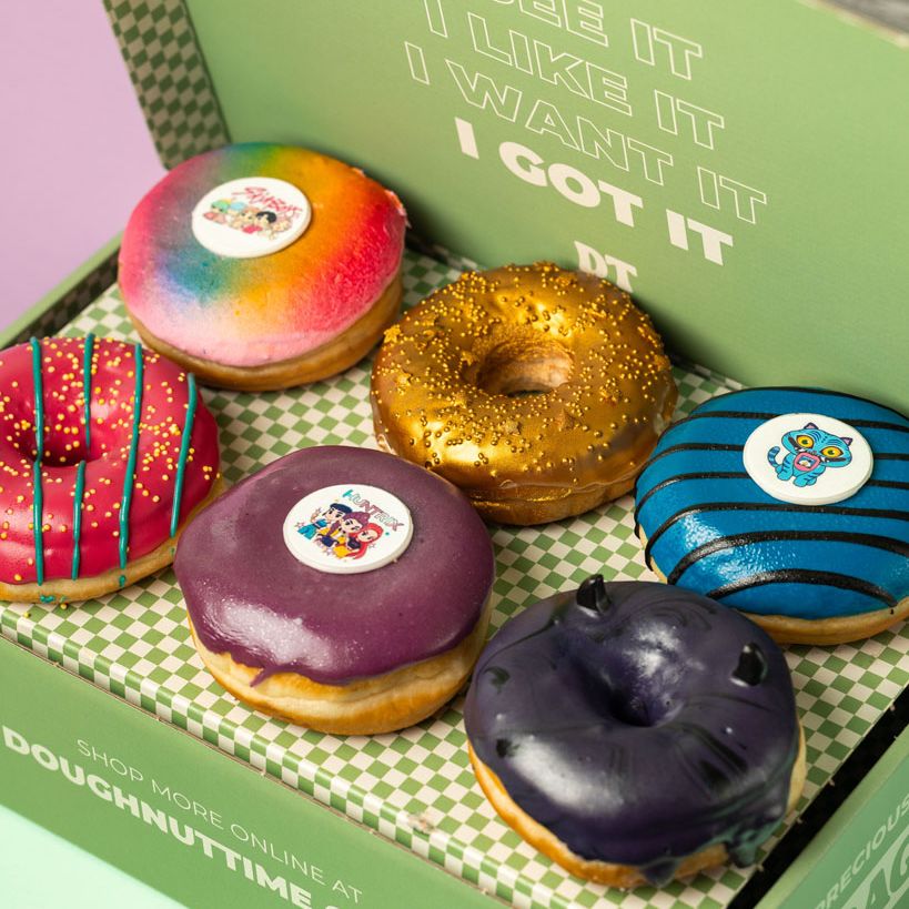 Caja regalo donut "Especial K-Pop" (vegano)