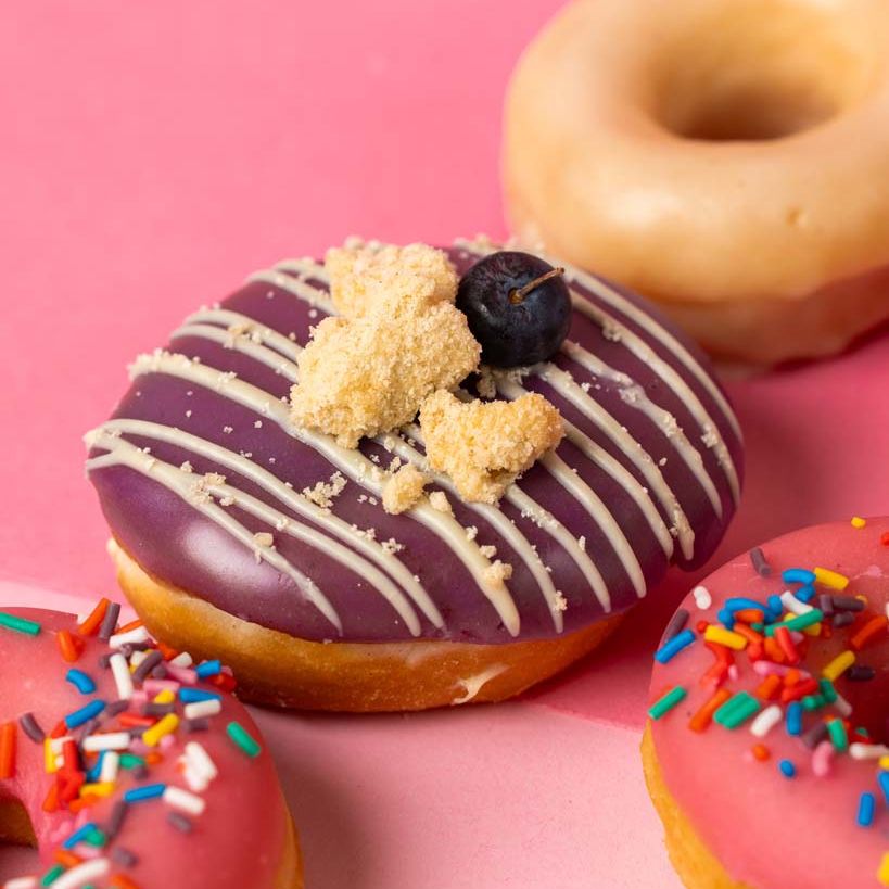 Confezione regalo di mini ciambelle "Pink Party" (vegan)